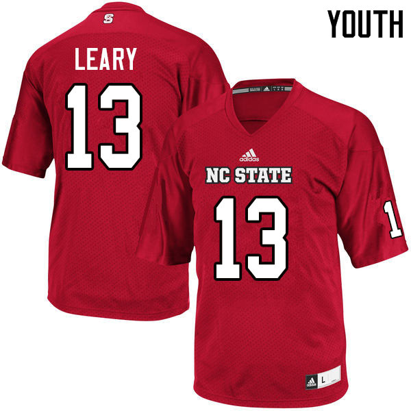 Youth #13 Devin Leary NC State Wolfpack College Football Jerseys Sale-Red